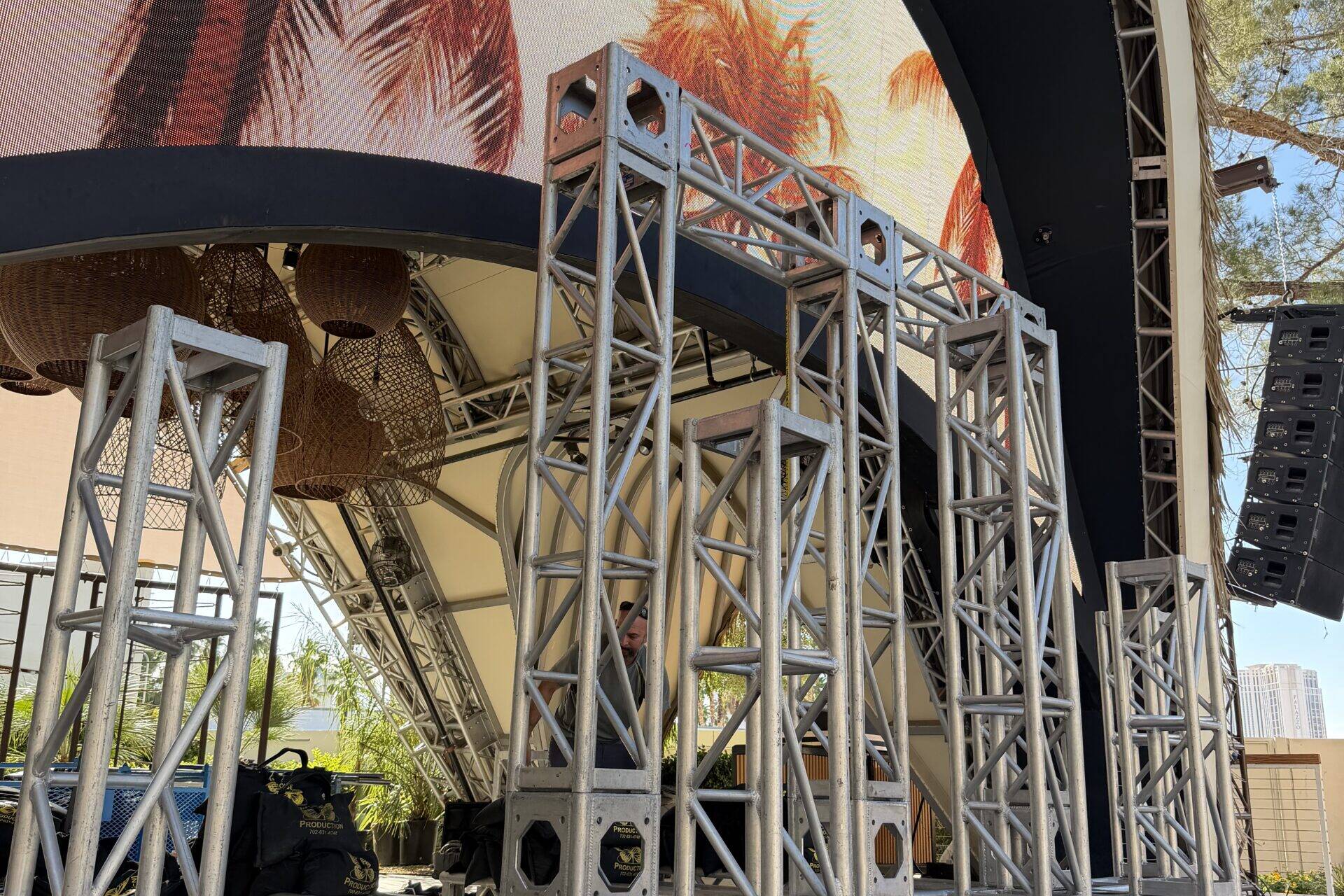 unfinished Festival stage build