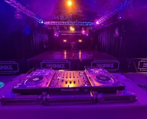 DJ Controller Set up for Las Vegas music event
