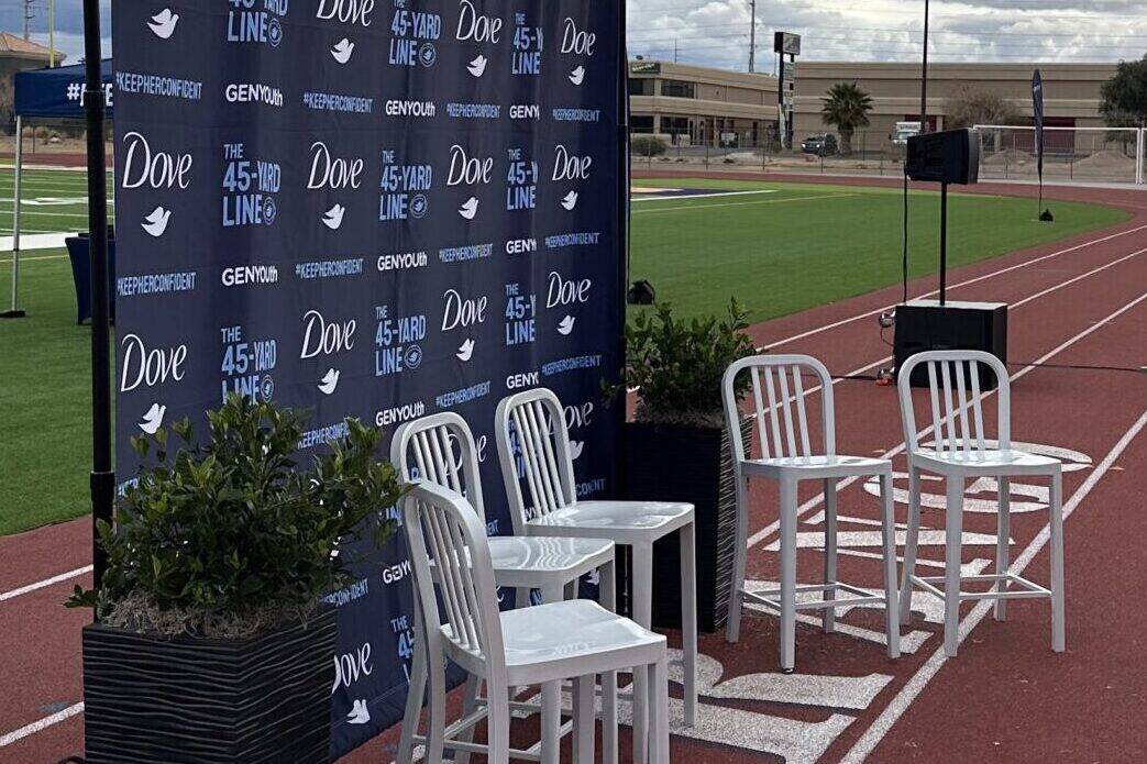 Speaker set up for Dove soap brand activation