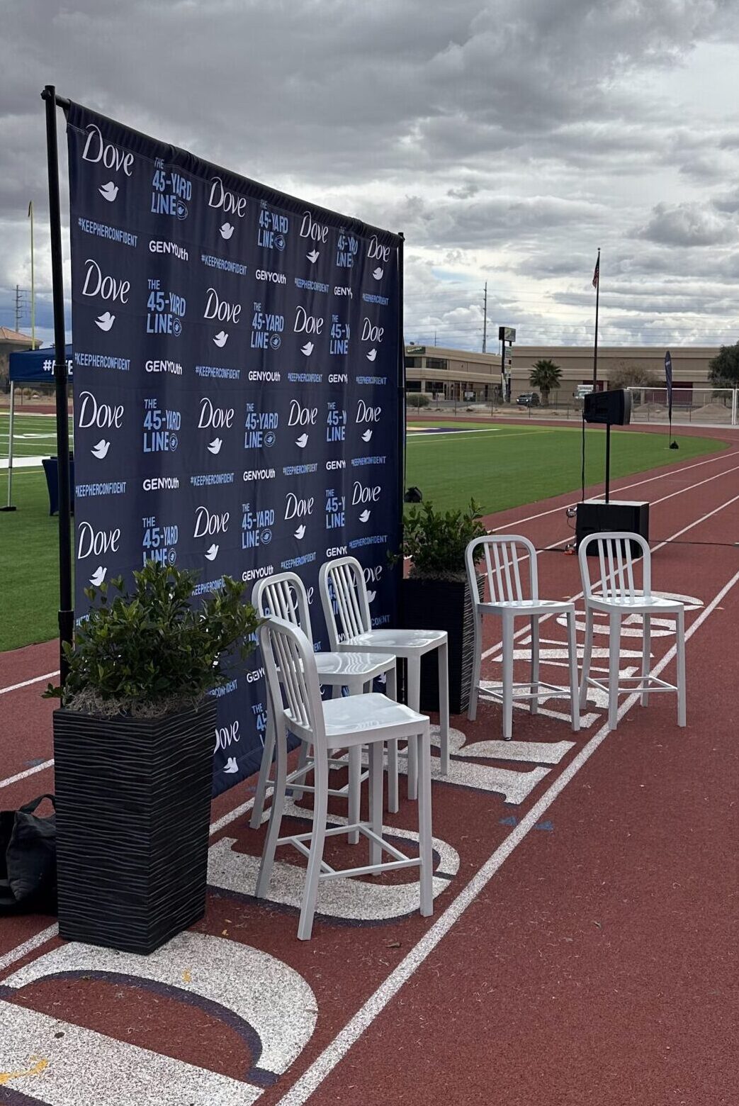 Speaker set up for Dove soap brand activation