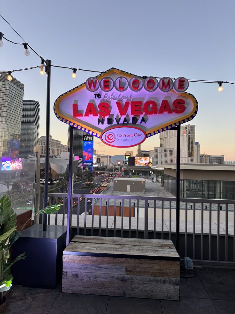 Custom branded Las Vegas welcome installation for corporate event