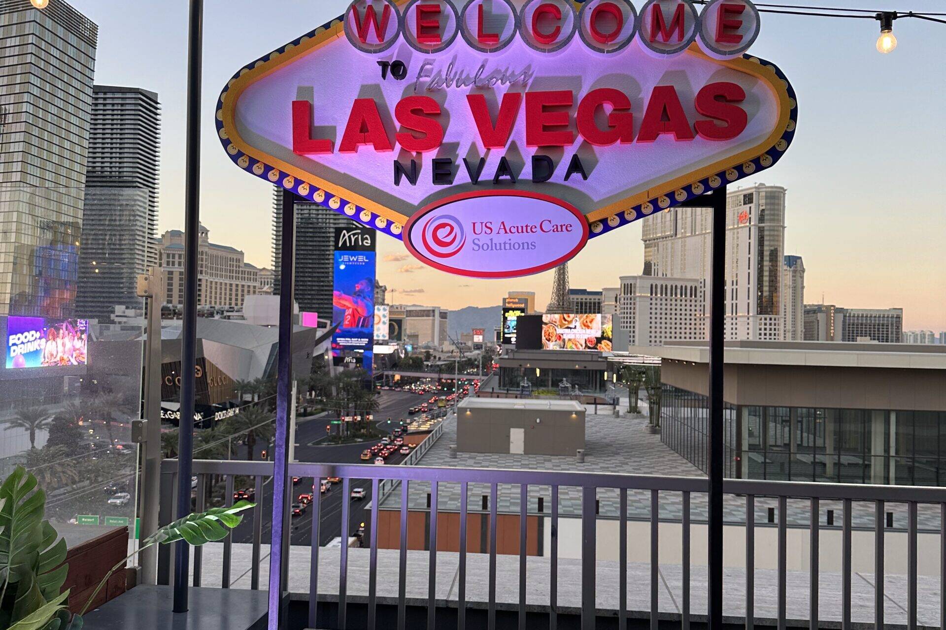Custom branded Las Vegas welcome installation for corporate event