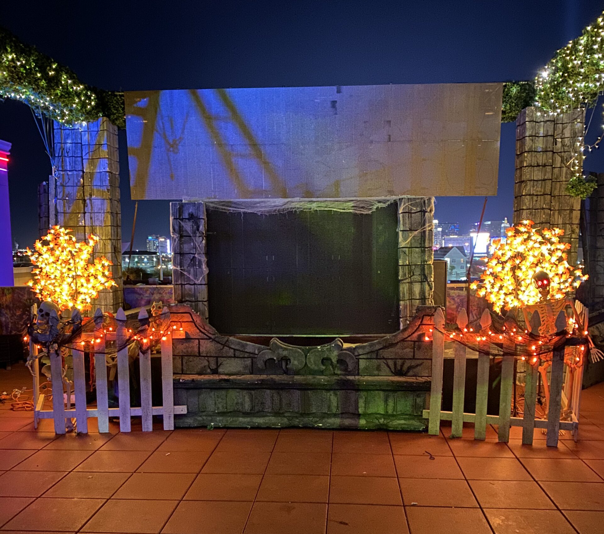 Halloween themed LED DJ booth and stage